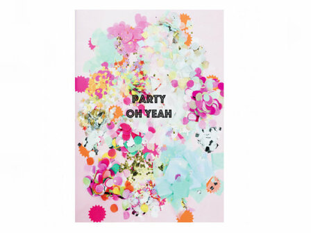 Party Oh Yeah A4 Ruit Schrift