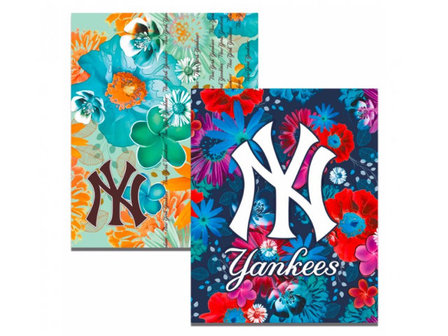 New York Yankees Flowers A5 Lijn Schrift - 3 stuks