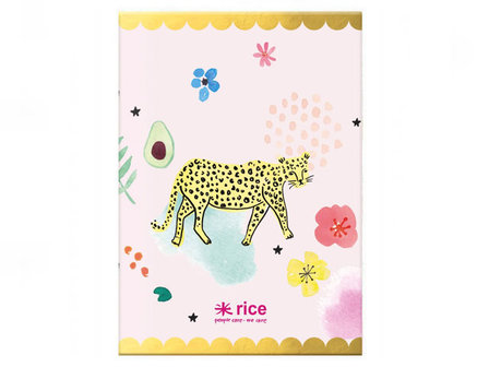 Rice Wild Leopard A4 Lijn Schrift