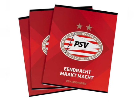 PSV A5 Lijn Schrift - 3 stuks