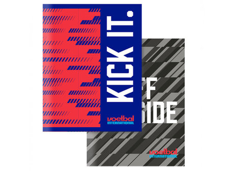 Voetbal International Kick It A5 Lijn Schrift - 3 stuks