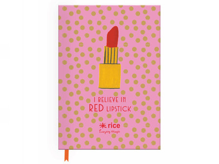 Rice Red Lipstick A4 Notitieboek