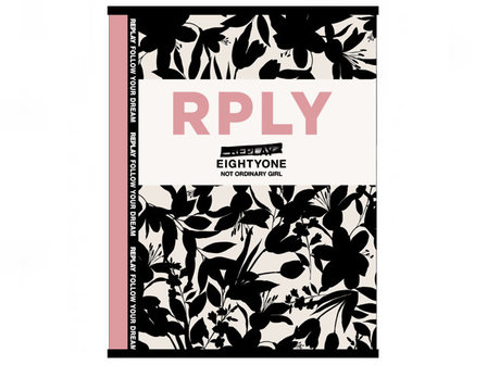 Replay Flowers A4 Ruit Schrift