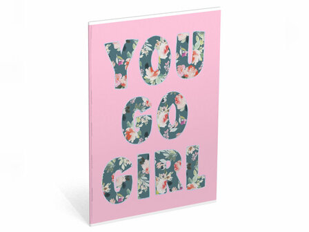 Flower Sport You Go Girl A4 Ruit Schrift