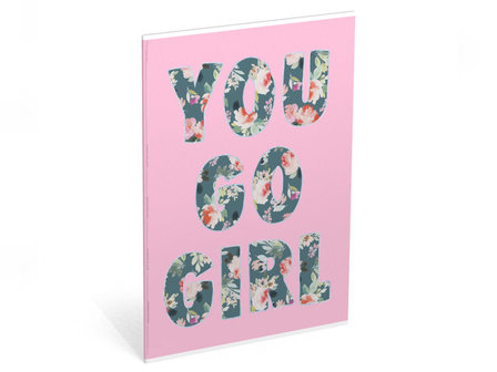 Flower Sport You Go Girl A4 Lijn Schrift