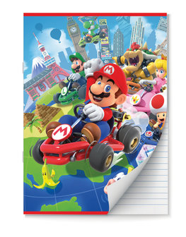 Mario Kart A4 Ruit Schrift - 2 stuks