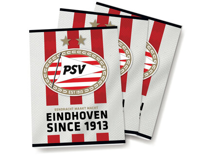 PSV Striped A5 Lijn Schrift - 3 stuks